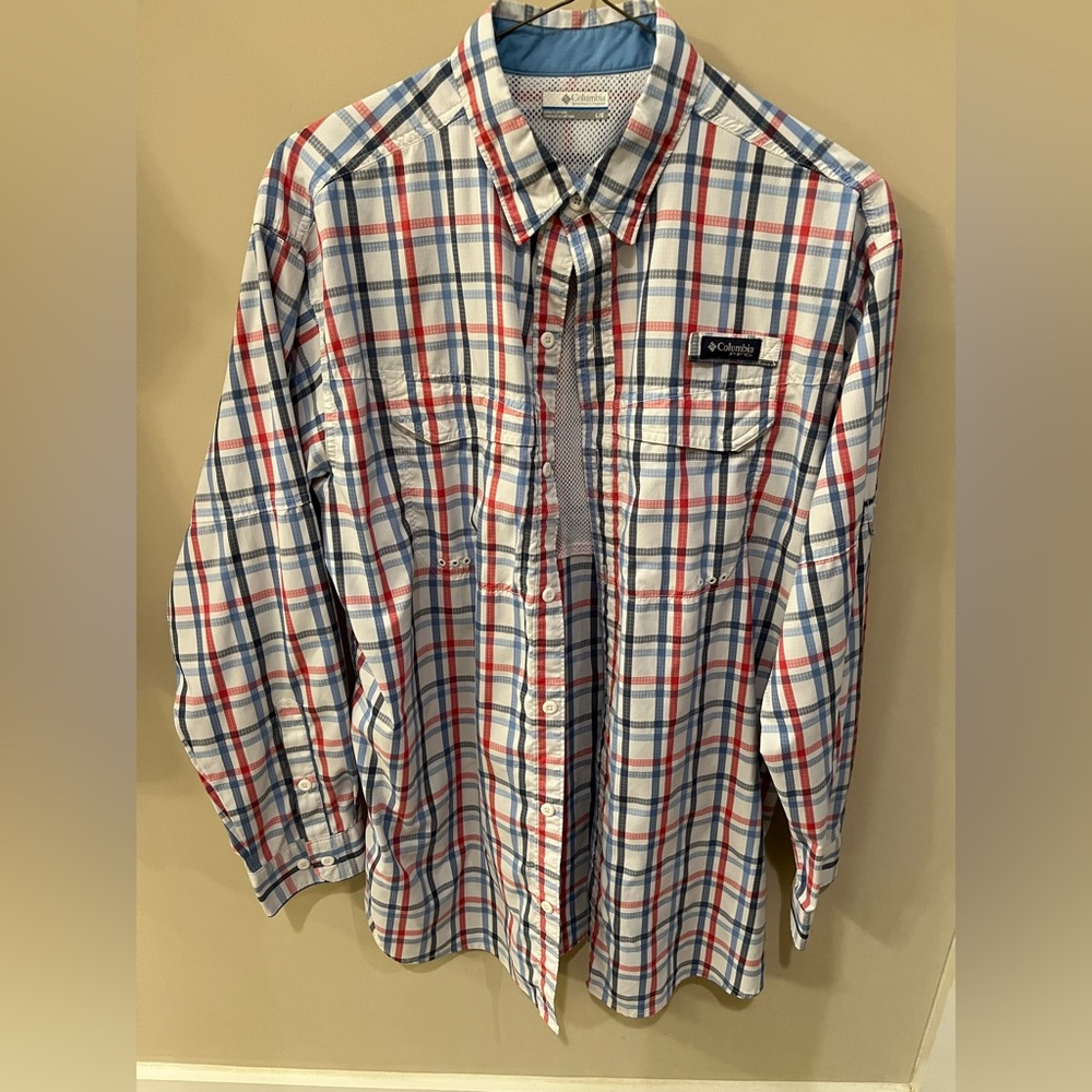 Columbia PFG long sleeve button down casual shirt